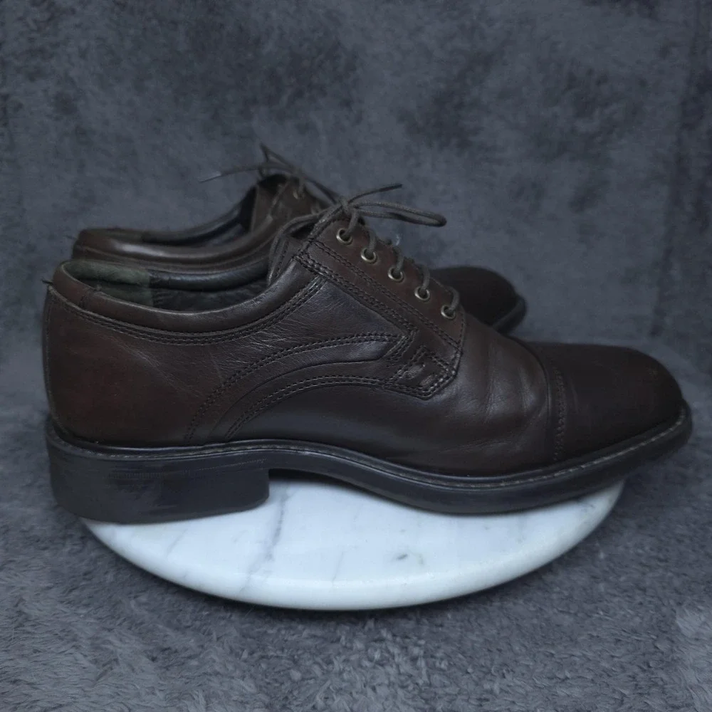 Bill Blass Ethan Shoes Mens Size 8 Brown Leather Derby Dress Comfort Italy